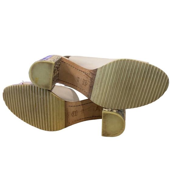 Donald pliner block chunky heel shoes. Peep toe sling back size 8.5 - Picture 6 of 6